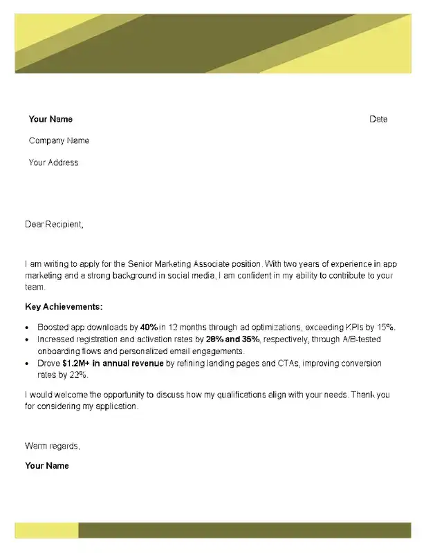 Simple letter template
