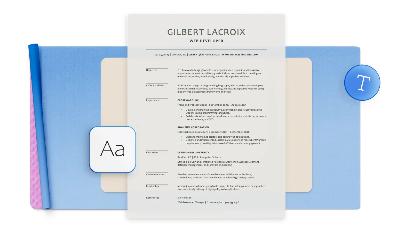 Candara resume templates
