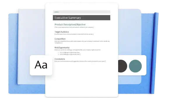A plain executive summary template
