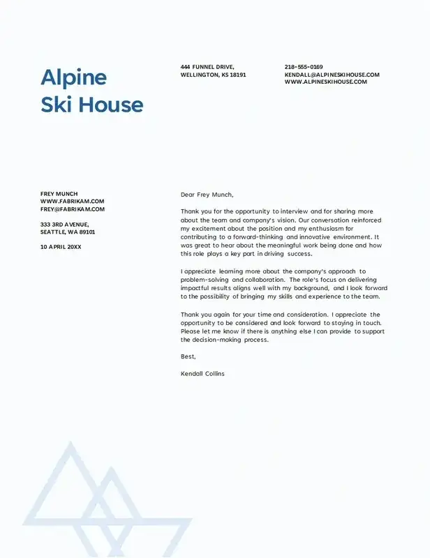 Simple business letter template