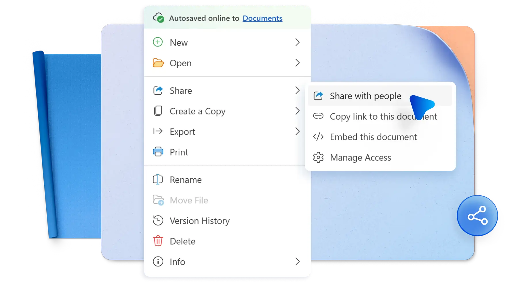 Sharing interface in Microsoft Word