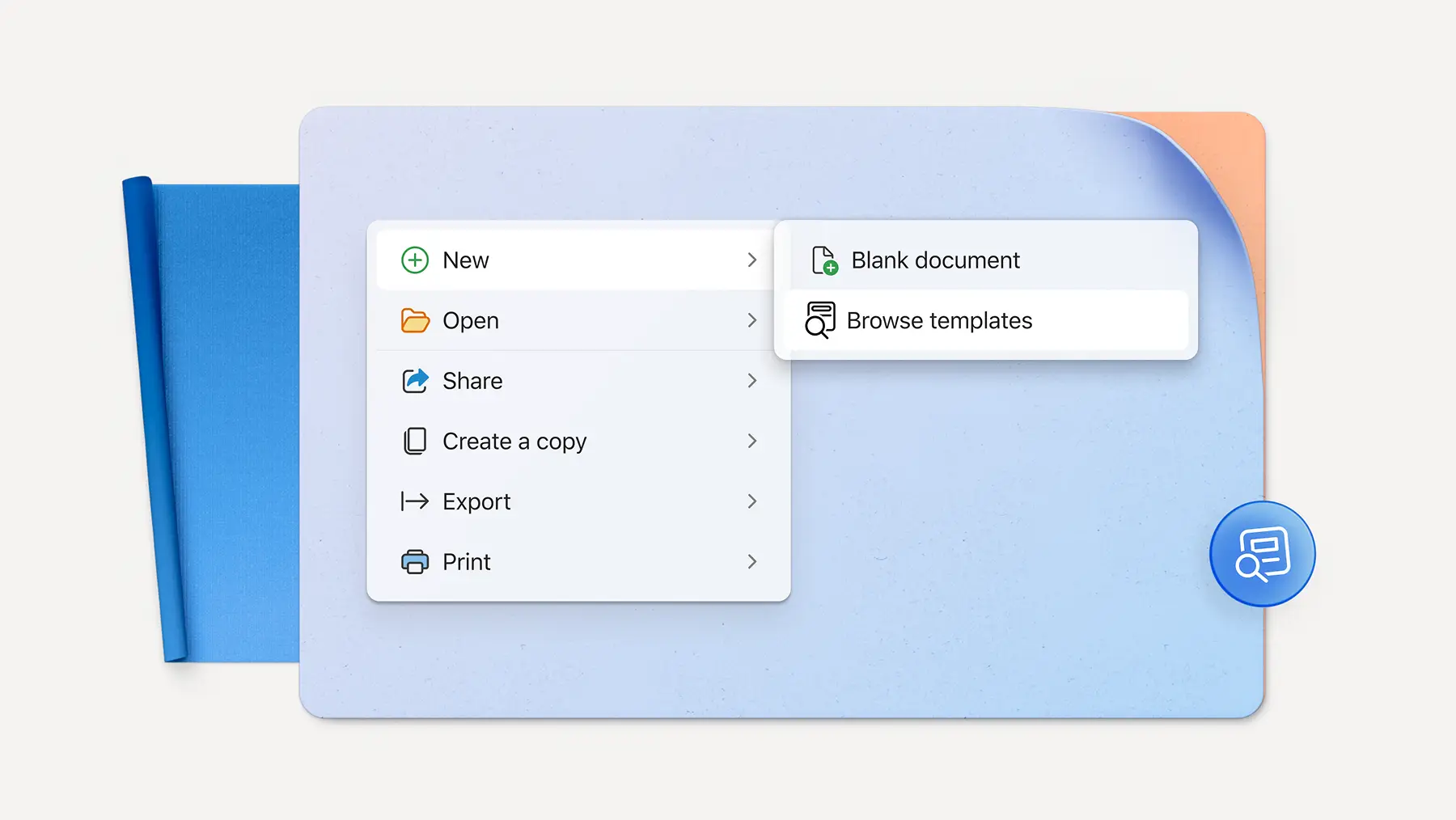 How to create a new document in Word concept image