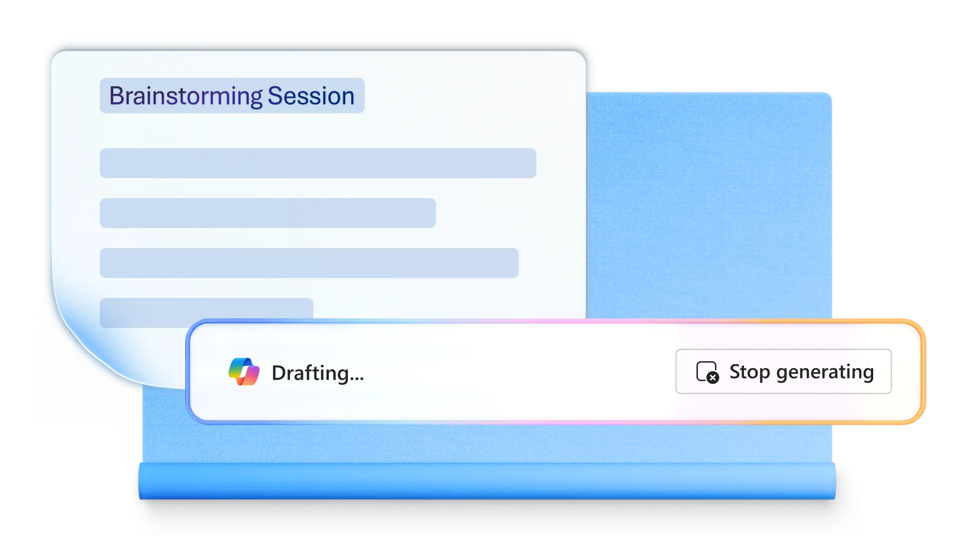 Abstract of Copilot in Word generating text.