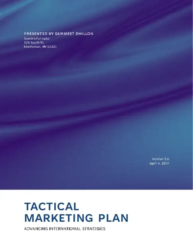 tactical marketing plan