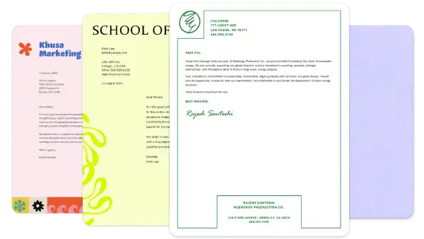 How to create a business letter