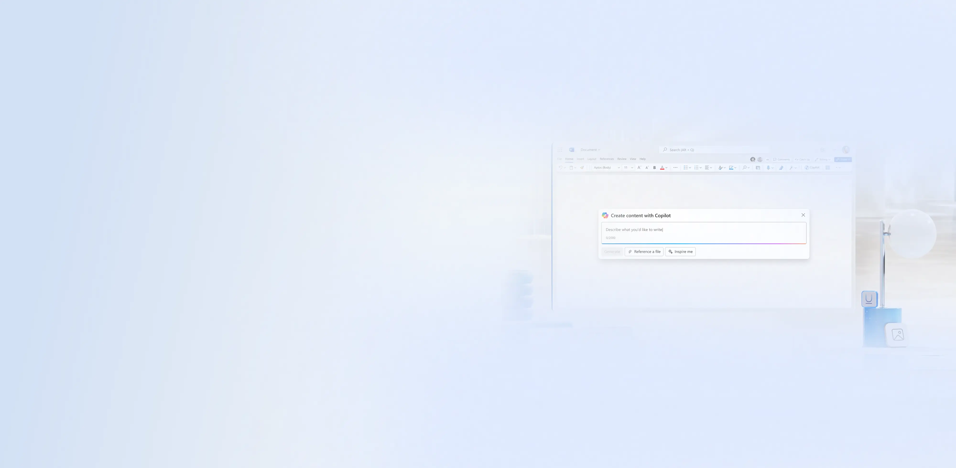 A concept image of Copilot in Word